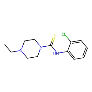 N-(2-chlorophenyl)-4-ethylpiperazine-1-carbothioamide structure