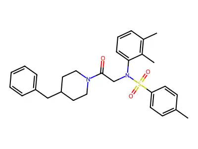 N-[2-(4-benzylpiperidin-1-yl)-2-oxoethyl]-N-(2,3-dimethylphenyl)-4-methylbenzenesulfonamide structure