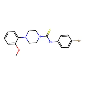N-(4-bromophenyl)-4-(2-methoxyphenyl)piperazine-1-carbothioamide structure