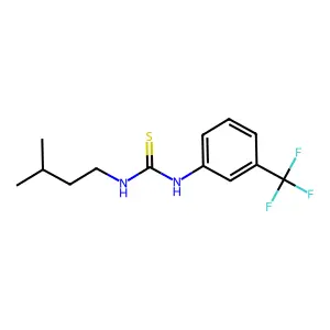 1-(3-Methylbutyl)-3-[3-(trifluoromethyl)phenyl]thiourea structure
