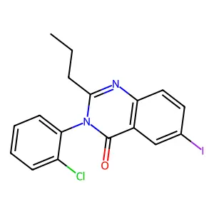3-(2-Chlorophenyl)-6-iodo-2-propylquinazolin-4-one structure