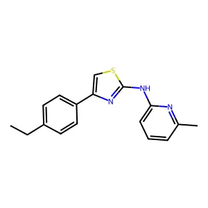 4-(4-ethylphenyl)-N-(6-methylpyridin-2-yl)-1,3-thiazol-2-amine structure