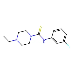 4-ethyl-N-(3-fluorophenyl)piperazine-1-carbothioamide structure