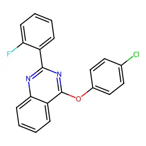 4-(4-Chlorophenoxy)-2-(2-fluorophenyl)quinazoline structure