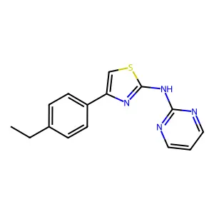 N-[4-(4-ethylphenyl)-1,3-thiazol-2-yl]pyrimidin-2-amine structure
