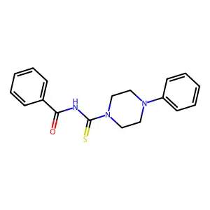 N-[(4-phenylpiperazin-1-yl)carbonothioyl]benzamide structure