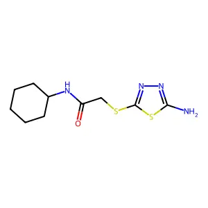 2-((5-Amino-1,3,4-thiadiazol-2-yl)thio)-N-cyclohexylacetamide structure