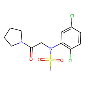 N-(2,5-dichlorophenyl)-N-[2-oxo-2-(pyrrolidin-1-yl)ethyl]methanesulfonamide structure