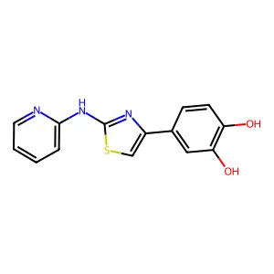4-[2-(Pyridin-2-ylamino)-thiazol-4-yl]-benzene-1,2-diol structure