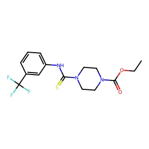 Ethyl 4-{[3-(trifluoromethyl)phenyl]carbamothioyl}piperazine-1-carboxylate structure