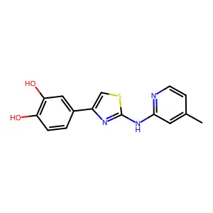 4-[2-(4-Methyl-pyridin-2-ylamino)-thiazol-4-yl]-benzene-1,2-diol structure