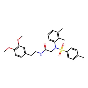 N-[2-(3,4-dimethoxyphenyl)ethyl]-2-(2,3-dimethyl-N-(4-methylphenyl)sulfonylanilino)acetamide structure
