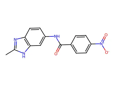 N-(2-methyl-1H-benzimidazol-5-yl)-4-nitrobenzamide structure