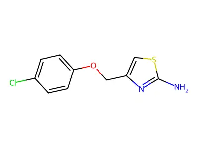 4-[(4-Chlorophenoxy)methyl]-1,3-thiazol-2-amine structure