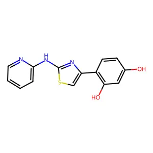 4-[2-(Pyridin-2-ylamino)-1,3-thiazol-4-yl]benzene-1,3-diol structure