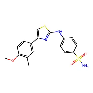 4-[[4-(4-Methoxy-3-methylphenyl)-1,3-thiazol-2-yl]amino]benzenesulfonamide structure