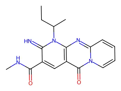 7-(butan-2-yl)-6-imino-N-methyl-2-oxo-1,7,9-triazatricyclo[8.4.0.0^{3,8}]tetradeca-3(8),4,9,11,13-pentaene-5-carboxamide structure