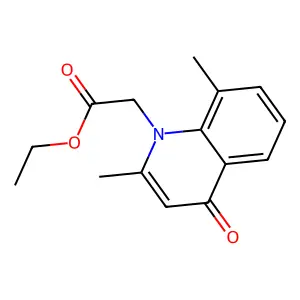 ethyl (2,8-dimethyl-4-oxoquinolin-1(4H)-yl)acetate structure
