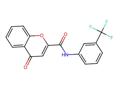 4-oxo-N-[3-(trifluoromethyl)phenyl]-4H-chromene-2-carboxamide structure
