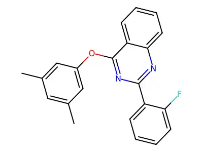 4-(3,5-Dimethylphenoxy)-2-(2-fluorophenyl)quinazoline structure