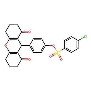 [4-(1,8-dioxo-3,4,5,6,7,9-hexahydro-2H-xanthen-9-yl)phenyl] 4-chlorobenzenesulfonate structure