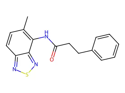 N-(5-methyl-2,1,3-benzothiadiazol-4-yl)-3-phenylpropanamide structure