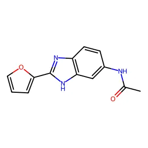 N-[2-(furan-2-yl)-3H-benzimidazol-5-yl]acetamide structure