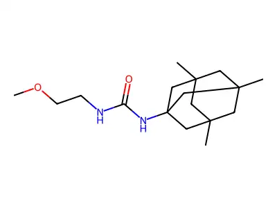 1-(2-Methoxyethyl)-3-(3,5,7-trimethyl-1-adamantyl)urea structure