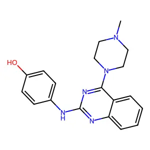 4-[[4-(4-Methylpiperazin-1-yl)quinazolin-2-yl]amino]phenol structure