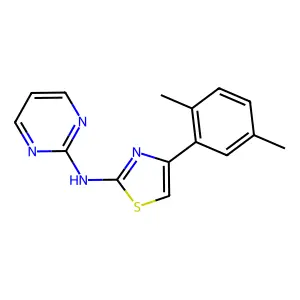N-[4-(2,5-dimethylphenyl)-1,3-thiazol-2-yl]pyrimidin-2-amine structure