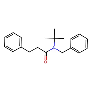 N-benzyl-N-tert-butyl-3-phenylpropanamide structure