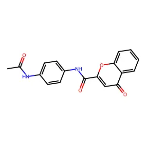 N-[4-(acetylamino)phenyl]-4-oxo-4H-chromene-2-carboxamide structure