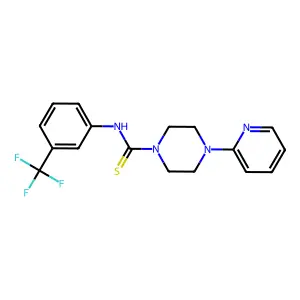 4-pyridin-2-yl-N-[3-(trifluoromethyl)phenyl]piperazine-1-carbothioamide structure