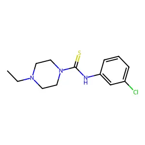 N-(3-chlorophenyl)-4-ethylpiperazine-1-carbothioamide structure