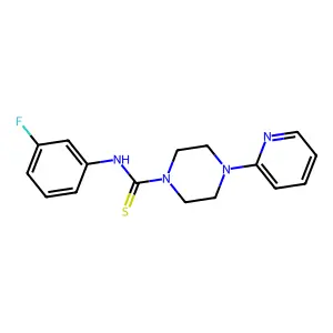 N-(3-fluorophenyl)-4-pyridin-2-ylpiperazine-1-carbothioamide structure