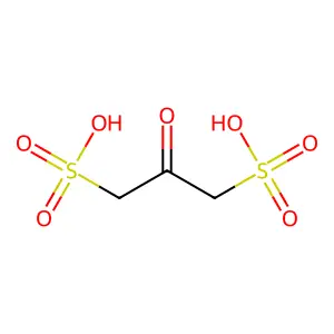 2-Oxopropane-1,3-disulphonic acid structure