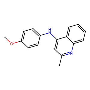 N-(4-methoxyphenyl)-2-methylquinolin-4-amine structure