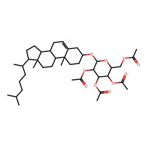 Cholest-5-en-3-yl 2,3,4,6-tetra-o-acetylhexopyranoside structure