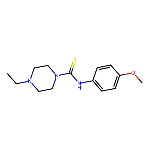 4-ethyl-N-(4-methoxyphenyl)piperazine-1-carbothioamide structure