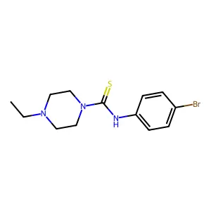 N-(4-bromophenyl)-4-ethylpiperazine-1-carbothioamide structure