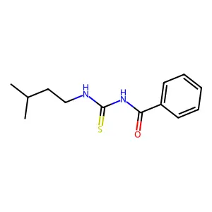 N-[(3-methylbutyl)carbamothioyl]benzamide structure