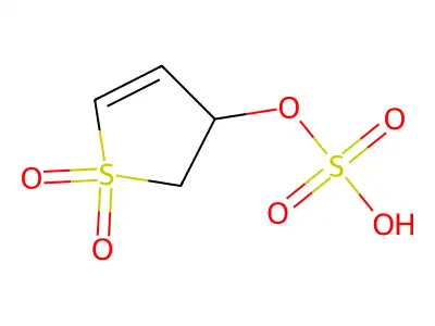 Thiophene-3-ol, 2,3-dihydro-, sulfate, 1,1-dioxide structure