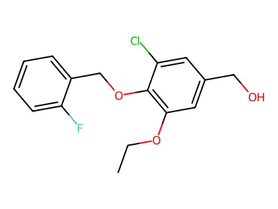 [3-Chloro-5-ethoxy-4-[(2-fluorophenyl)methoxy]phenyl]methanol structure