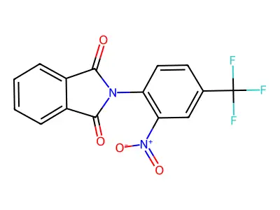 2-[2-Nitro-4-(trifluoromethyl)phenyl]isoindole-1,3-dione structure