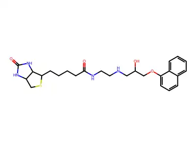 Biotin-propranolol analog structure