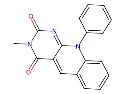 3-methyl-10-phenylpyrimido[4,5-b]quinoline-2,4(3H,10H)-dione structure