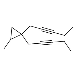 2-Methyl-1,1-di(pent-2-yn-1-yl)cyclopropane structure