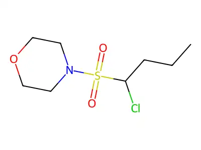 Morpholine, 4-[(1-chlorobutyl)sulfonyl]- structure