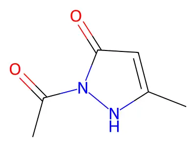 2-acetyl-5-methyl-1H-pyrazol-3-one structure