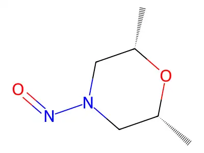 cis-N-Nitroso-2,6-dimethylmorpholine structure